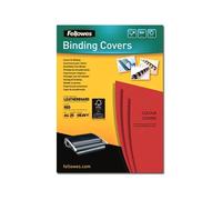 Fellowes Couvertures de reliure Delta Grain Cuir 250 g/m2 Rouge Pack de 25