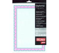 Pack 25 Diplômes A4 Turquoise/Pourpre