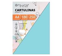 Pack 250 Cartulinas Color Azul ClaroTamaño A4 180g