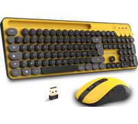 Pack 2en1 (Clavier/Souris) sans fil Advance Pep'S (Jaune/Noir)