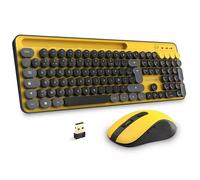 Pack 2en1 (clavier/souris) Sans Fil Advance Pep's (jaune/noir)