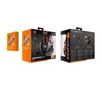 Pack 2en1 (Ecouteurs/Casque) Gamer filaire Cougar Immersa Ti Ex (Noir/Orange)