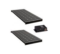 PACK 2x ANTARION BLACK BOOSTER 170W Panneau solaire Camping Car + Kit de pose Régulateur de charge G