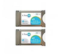 Pack 2x MODULES PCMCIA FRANSAT CI+ Dernière Version 1.3 Carte PC7 Décodeur TV - Ready for 4K / UHD/ Full HD