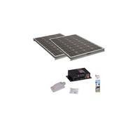 Pack 2x Panneaux Solaires 140W + Kit de pose Solaire avec Régulateur MPPT 20A