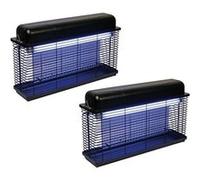 pack 2x destructeurs d'insectes électriques 30w intérieurextérieur ip44 usage inten