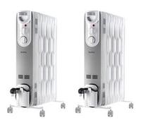Pack SUPRA 2x Radiateurs à Bain d'Huile 2000W Thermostat Mécanique