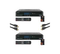 Pack de 2x Récepteurs TV Satellite + Carte TNTSAT V6 + Câble HDMI
