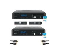 Pack 2x Récepteurs TV Satellite HD + Carte FRANSAT PC6 + Câble HDMI