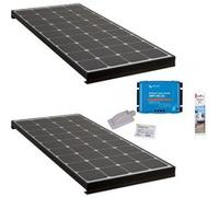 pack 2x black booster 170w seul panneau solaire camping car kit de pose solaire