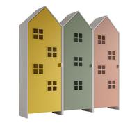 Pack - 3 Armoires Enfant ""Casami Bruges"" 171cm Jaune, Vert & Rose