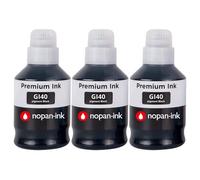 Pack 3 Bouteilles encre GI-40 GI-41 GI-490 Noir compatible pour Canon Haute capacité 135ml