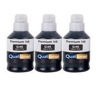 Pack 3 Bouteilles encre GI-40 GI-41 GI-490 Noir compatible pour Canon Haute capacité 135ml
