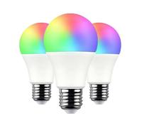 Pack 3 Bulbes LED standard Smart WiFi E27 10W Equi.60W 806LM RGBWW Réglable via Smartphone / App 25000H 7HSEVENON Premium