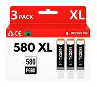 Pack 3 Cartouche CLI-581XXL CLI 581 XXL compatible pour Canon Noir Haute capacité avec puce 4590 pages