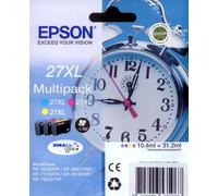 PACK 3 CARTOUCHE EPSON 27XL MAGENTA CYAN JAUNE / reveil t2715 t2712 t2713 t27 xl