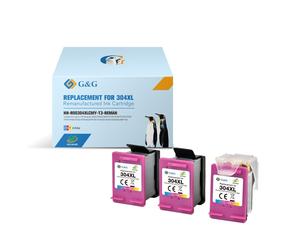Pack 3 Cartouches d'Encre Recy Tricolore Hp 304 Xl N9K07Ae/N9K05Ae