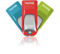 Pack 3 clés USB 2.0 SanDisk Cruzer Blade 16 Go - bleu, vert, rose