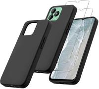 Pack 3 En 1 Compatible Oukitel C53 (6,6"") - Coque Silicone Tpu Souple Noire + 2 Verres Trempés 0,33 Mm 9h