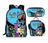 Pack 3-en-1 Dandy's World : Sac à Dos + Trousse + Sac Repas (Modèle SD6862) - Multicolore Multicolore G