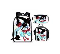 Pack 3-en-1 Dandy's World : Sac à Dos + Trousse + Sac Repas (Modèle SD6868) - Multicolore