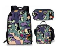 Pack 3-en-1 Dandy's World : Sac à Dos + Trousse + Sac Repas (Modèle SD6869) - Multicolore Multicolore G