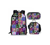 Pack 3-en-1 Dandy's World : Sac à Dos + Trousse + Sac Repas (Modèle SD6872) - Multicolore