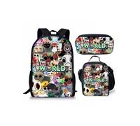 Pack 3-en-1 Dandy's World : Sac à Dos + Trousse + Sac Repas (Modèle SD6876) - Multicolore