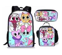 Pack 3-en-1 Dandy's World : Sac à Dos + Trousse + Sac Repas (Modèle SD6883) - Multicolore Multicolore G