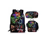 Pack 3-en-1 Dandy's World : Sac à Dos + Trousse + Sac Repas (Modèle SD6884) - Multicolore