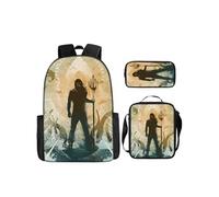 Pack 3-en-1 DC Comics Aquaman : Sac à Dos + Trousse + Sac Bandoulière (Modèle SD1876) - Multicolore