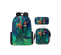 Pack 3-en-1 DC Comics Aquaman : Sac à Dos + Trousse + Sac Bandoulière (Modèle SD1878) - Multicolore