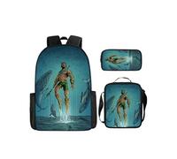 Pack 3-en-1 DC Comics Aquaman : Sac à Dos + Trousse + Sac Bandoulière (Modèle SD1882) - Multicolore