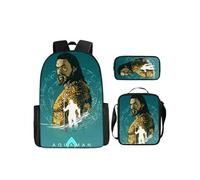 Pack 3-en-1 DC Comics Aquaman : Sac à Dos + Trousse + Sac Bandoulière (Modèle SD1889) - Multicolore Multicolore G