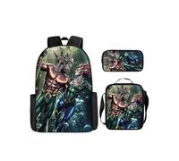 Pack 3-en-1 DC Comics Aquaman : Sac à Dos + Trousse + Sac Bandoulière (Modèle SD1891) - Multicolore