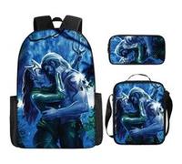 Pack 3-en-1 DC Comics Aquaman : Sac à Dos + Trousse + Sac Bandoulière (Modèle SD1892) - Multicolore Multicolore G