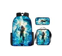 Pack 3-en-1 DC Comics Aquaman : Sac à Dos + Trousse + Sac Bandoulière (Modèle SD1893) - Multicolore Multicolore G