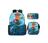 Pack 3-en-1 DC Comics Aquaman : Sac à Dos + Trousse + Sac Bandoulière (Modèle SD1895) - Multicolore