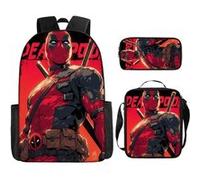 Pack 3-en-1 Deadpool : Sac à Dos + Trousse + Sac Bandoulière (Modèle SD5869) - Multicolore Multicolore G
