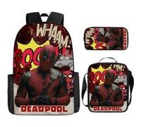 Pack 3-en-1 Deadpool : Sac à Dos + Trousse + Sac Bandoulière (Modèle SD5870) - Multicolore Multicolore