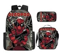 Pack 3-en-1 Deadpool : Sac à Dos + Trousse + Sac Bandoulière (Modèle SD5871) - Multicolore Multicolore