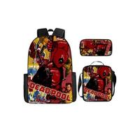 Pack 3-en-1 Deadpool : Sac à Dos + Trousse + Sac Bandoulière (Modèle SD5872) - Multicolore