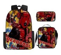 Pack 3-en-1 Deadpool : Sac à Dos + Trousse + Sac Bandoulière (Modèle SD5872) - Multicolore Multicolore