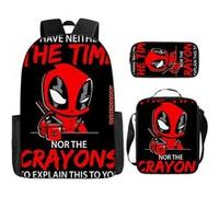 Pack 3-en-1 Deadpool : Sac à Dos + Trousse + Sac Bandoulière (Modèle SD5873) - Multicolore Multicolore G
