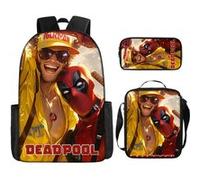 Pack 3-en-1 Deadpool : Sac à Dos + Trousse + Sac Bandoulière (Modèle SD5874) - Multicolore Multicolore G