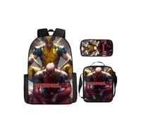Pack 3-en-1 Deadpool : Sac à Dos + Trousse + Sac Bandoulière (Modèle SD5875) - Multicolore