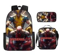Pack 3-en-1 Deadpool : Sac à Dos + Trousse + Sac Bandoulière (Modèle SD5875) - Multicolore Multicolore