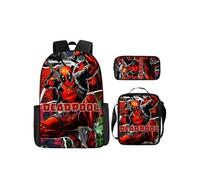 Pack 3-en-1 Deadpool : Sac à Dos + Trousse + Sac Bandoulière (Modèle SD5876) - Multicolore Multicolore G