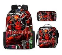 Pack 3-en-1 Deadpool : Sac à Dos + Trousse + Sac Bandoulière (Modèle SD5876) - Multicolore Multicolore G