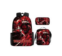 Pack 3-en-1 Deadpool : Sac à Dos + Trousse + Sac Bandoulière (Modèle SD5881) - Multicolore